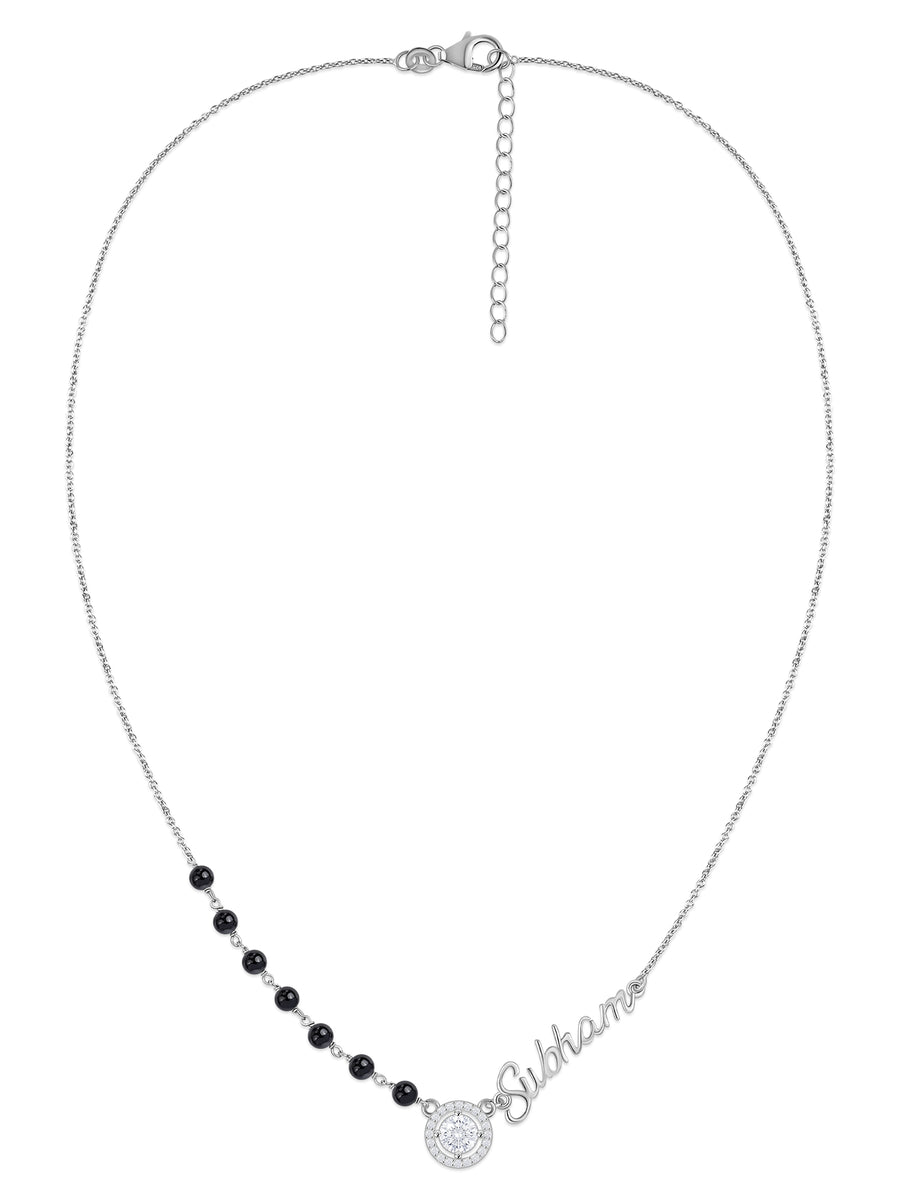 Personalised Silver American Diamond Name Mangalsutra