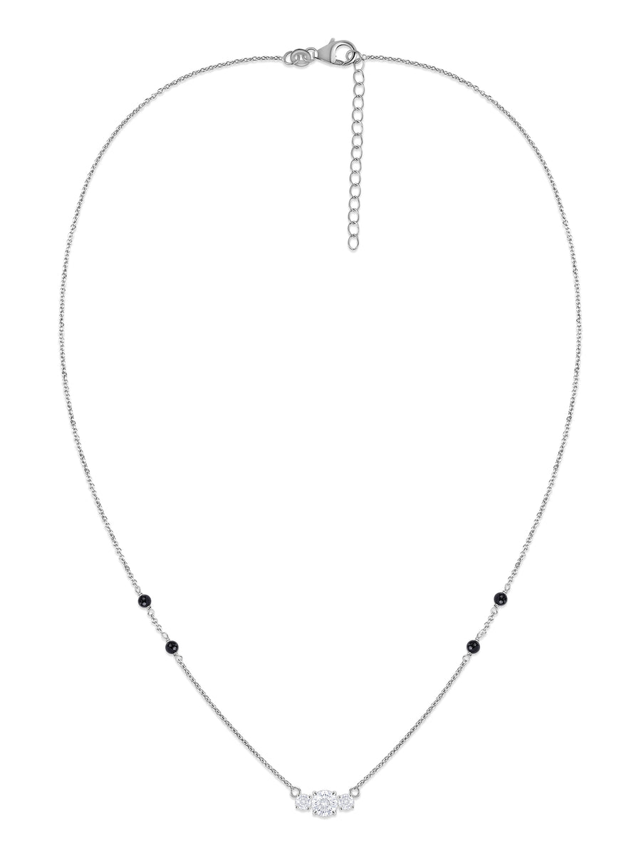 American Diamond Trio Silver Mangalsutra