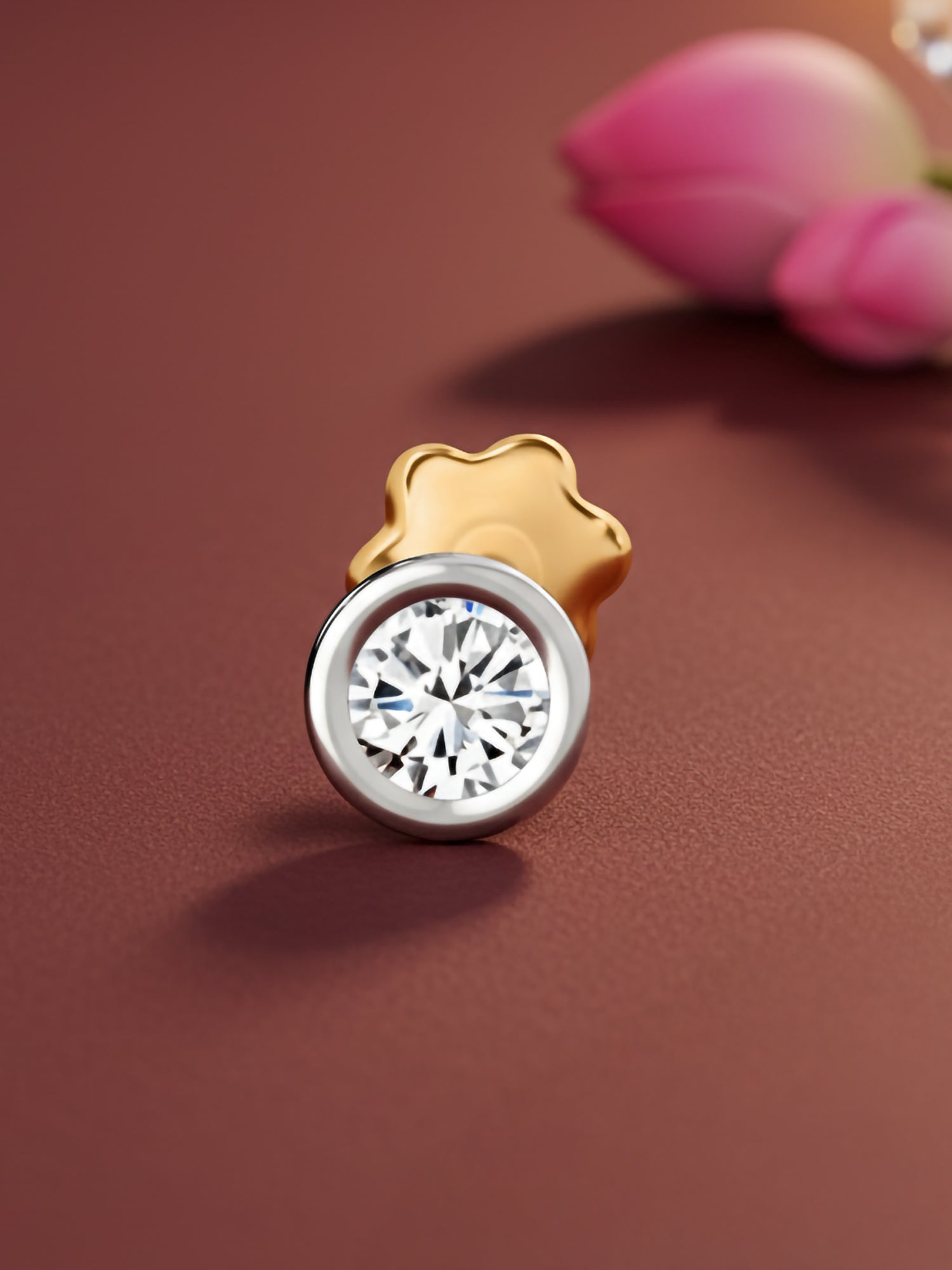 Lab Grown Solitaire Diamond Nose Pin