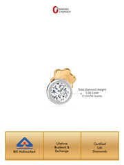 Lab Grown Solitaire Diamond Nose Pin