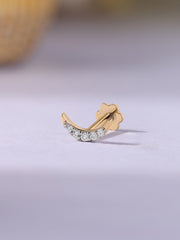 Crescent Moon Lab Grown Diamond Nose Pin