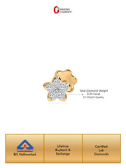 Ornate Stars Lab Diamond Nose Pin