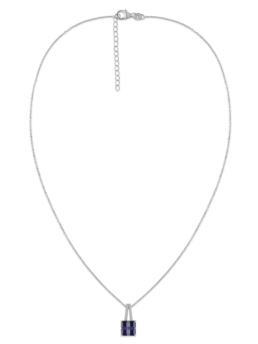 Blue Majesty Sapphire Silver Pendant