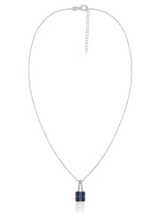 Blue Sapphire Gold Pendant With Chain