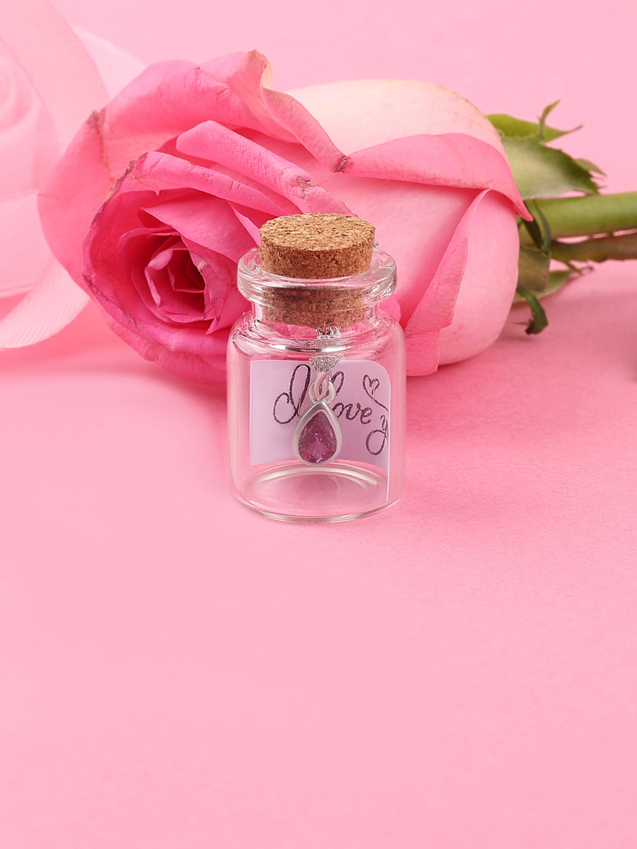 Amethyst Pear Shape Drop Pendant For Women