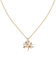 Gemstone Bloom Multi-Gem Silver Pendant