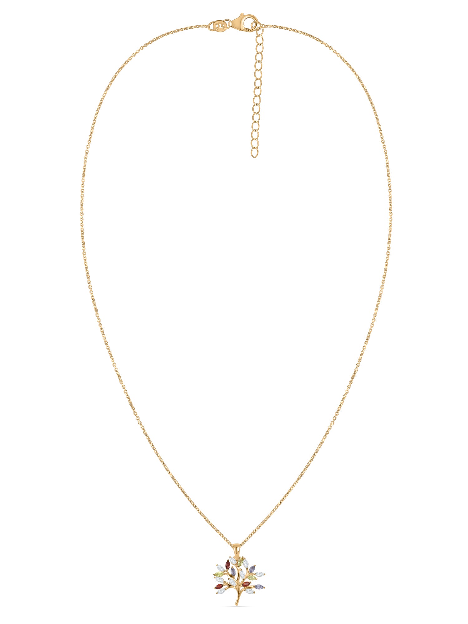 Gemstone Bloom Multi-Gem Silver Pendant