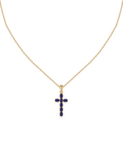 Midnight Faith Blue Sapphire Silver Pendant