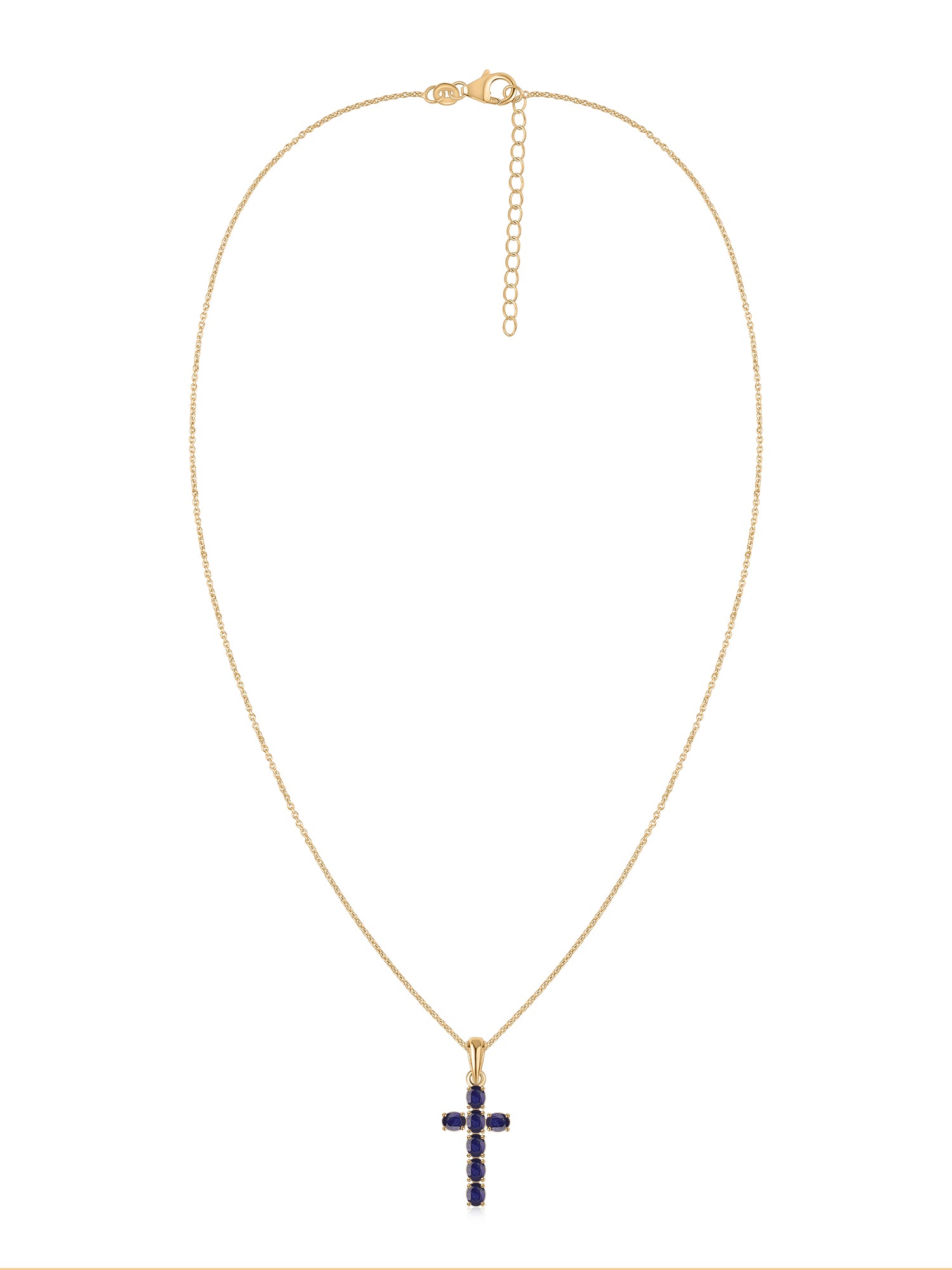 Midnight Faith Blue Sapphire Silver Pendant