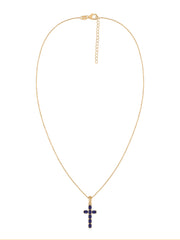 Midnight Faith Blue Sapphire Silver Pendant