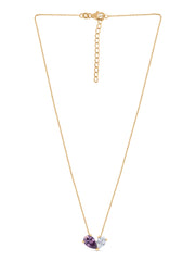 Toi Et Moi Amethyst Yellow Gold Necklace