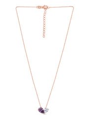 Toi Et Moi Amethyst Rose Gold Necklace