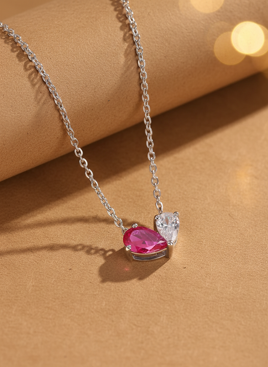 Toi Et Moi Blush Pink Necklace