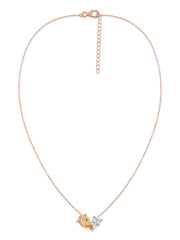 Citrine Pear Toi Et Moi Gold Necklace