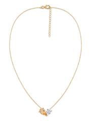 Citrine Pear Toi Et Moi Gold Necklace