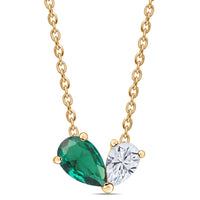 Toi Et Moi Go Green Yellow Gold-Plated Necklace