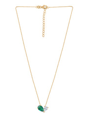 Toi Et Moi Go Green Yellow Gold Necklace