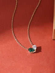 Toi Et Moi Go Green Rose Gold Necklace