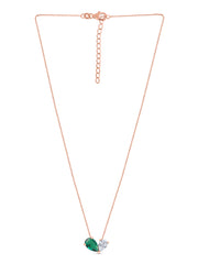 Toi Et Moi Go Green Rose Gold Necklace