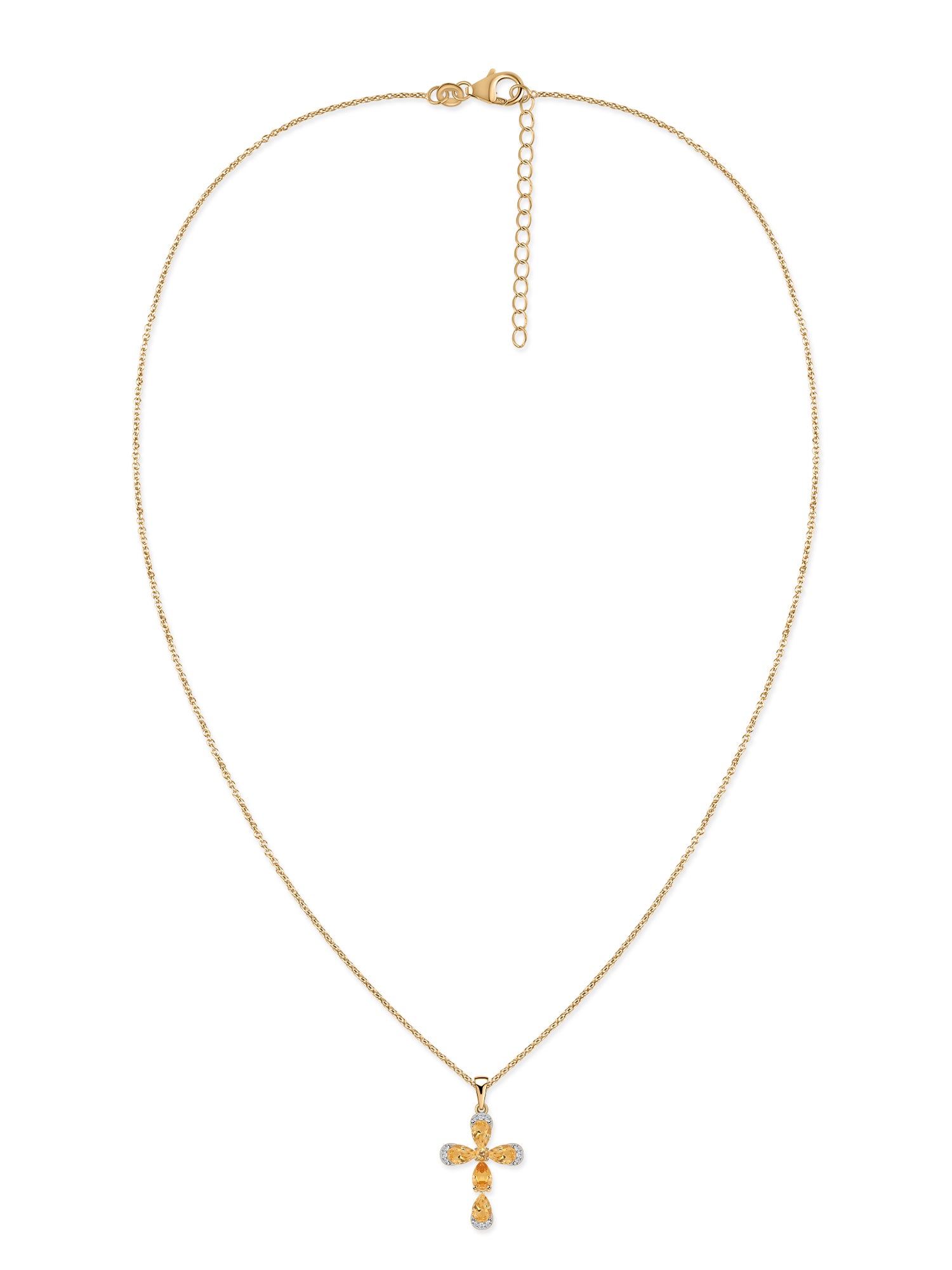 Golden Bloom Citrine Silver Pendant