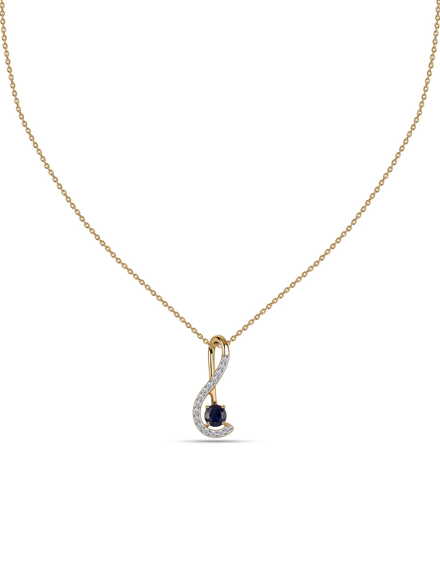 Natural Sapphire Symphony Pendant With Chain