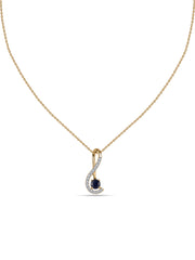 Natural Sapphire Symphony Pendant With Chain