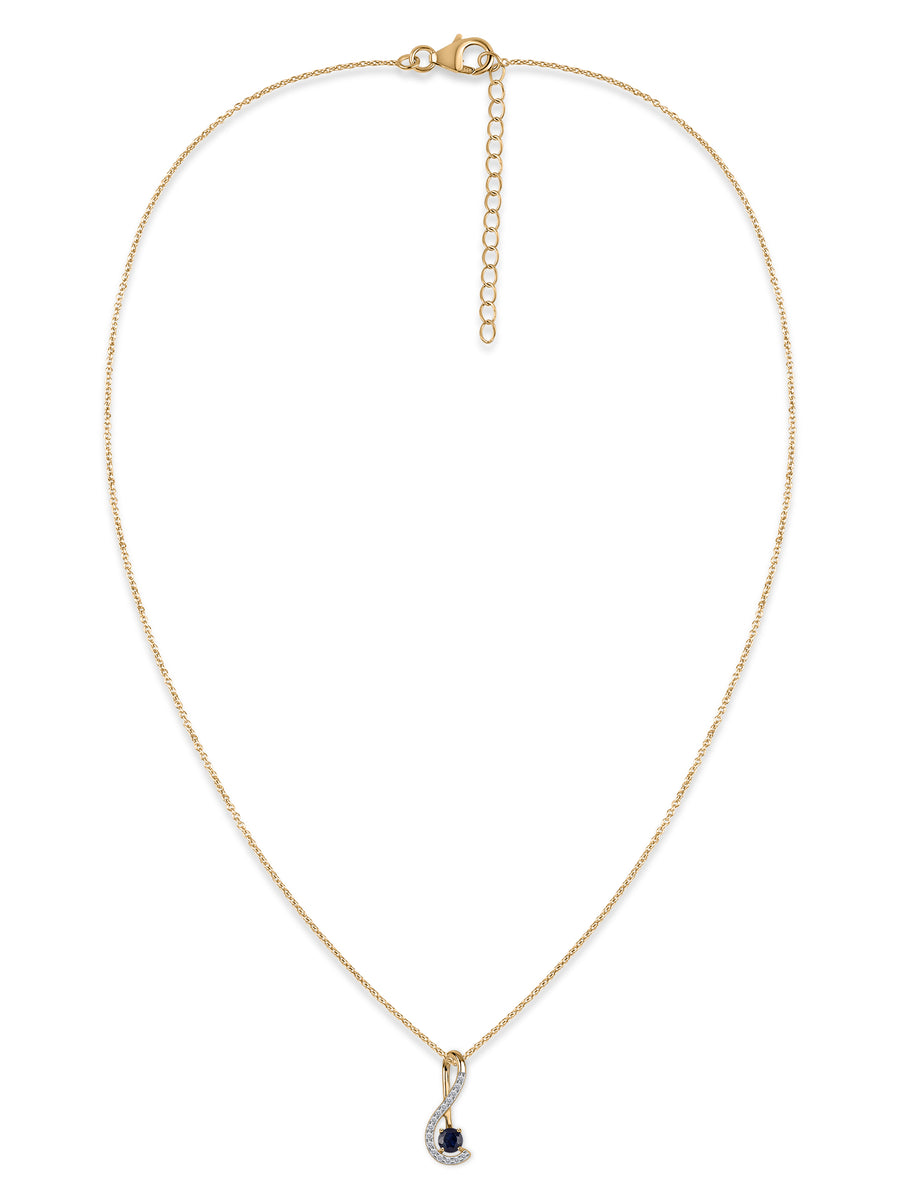 Natural Sapphire Symphony Pendant With Chain