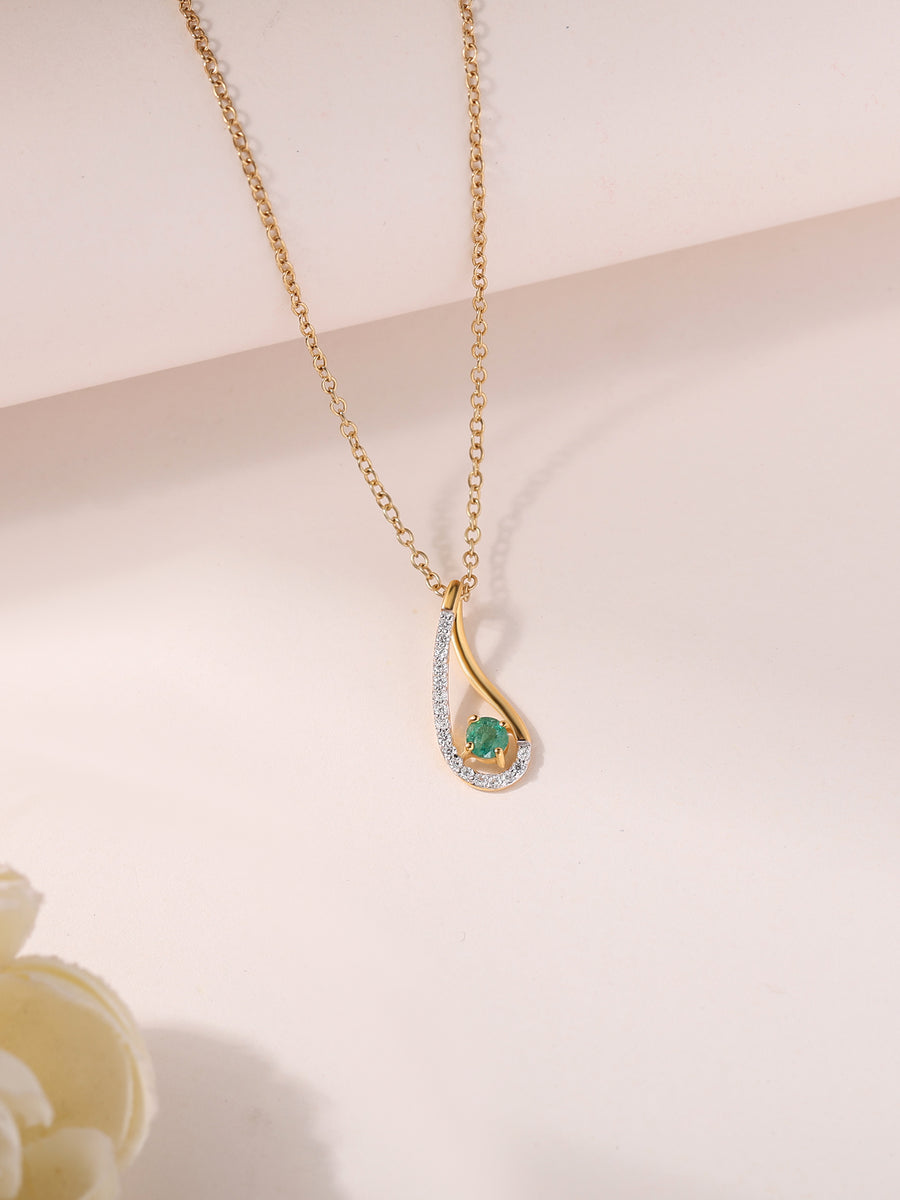 Natural Emerald Drop Pendant