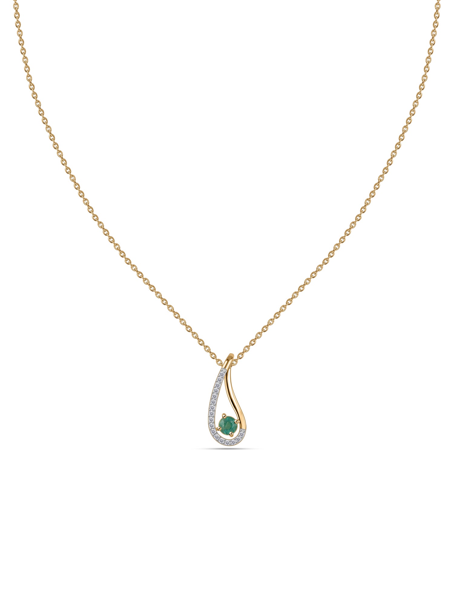 Natural Emerald Drop Pendant