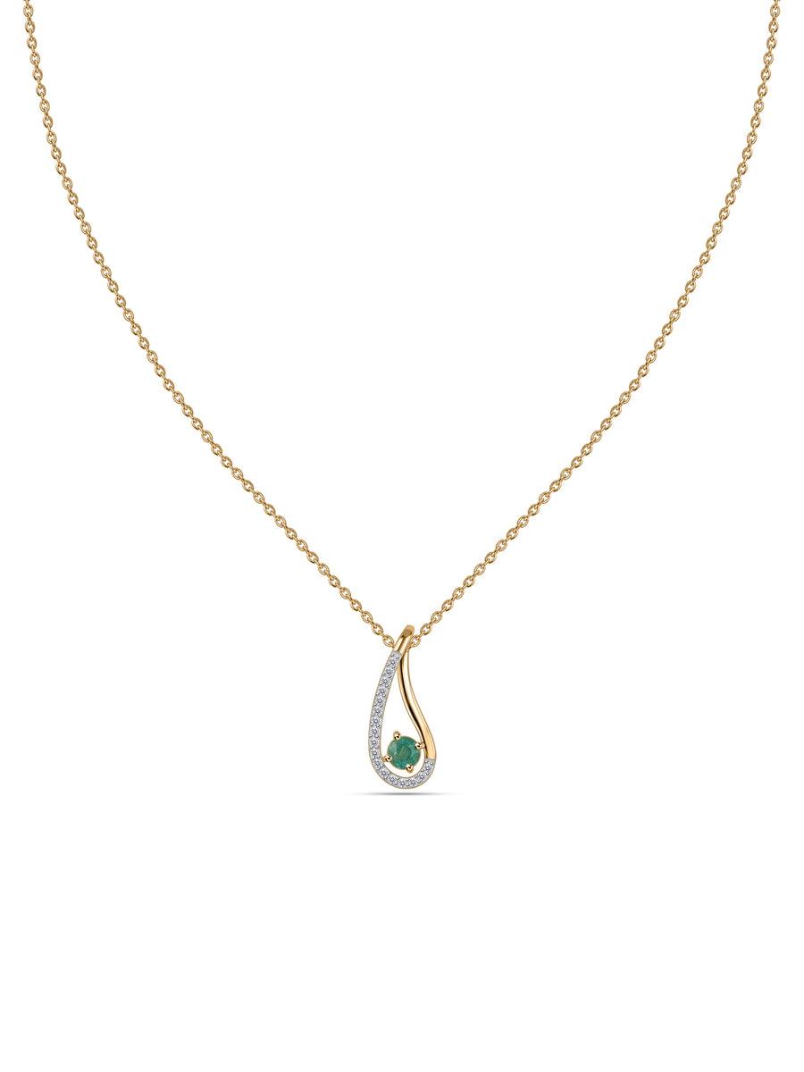 Natural Emerald Drop Pendant