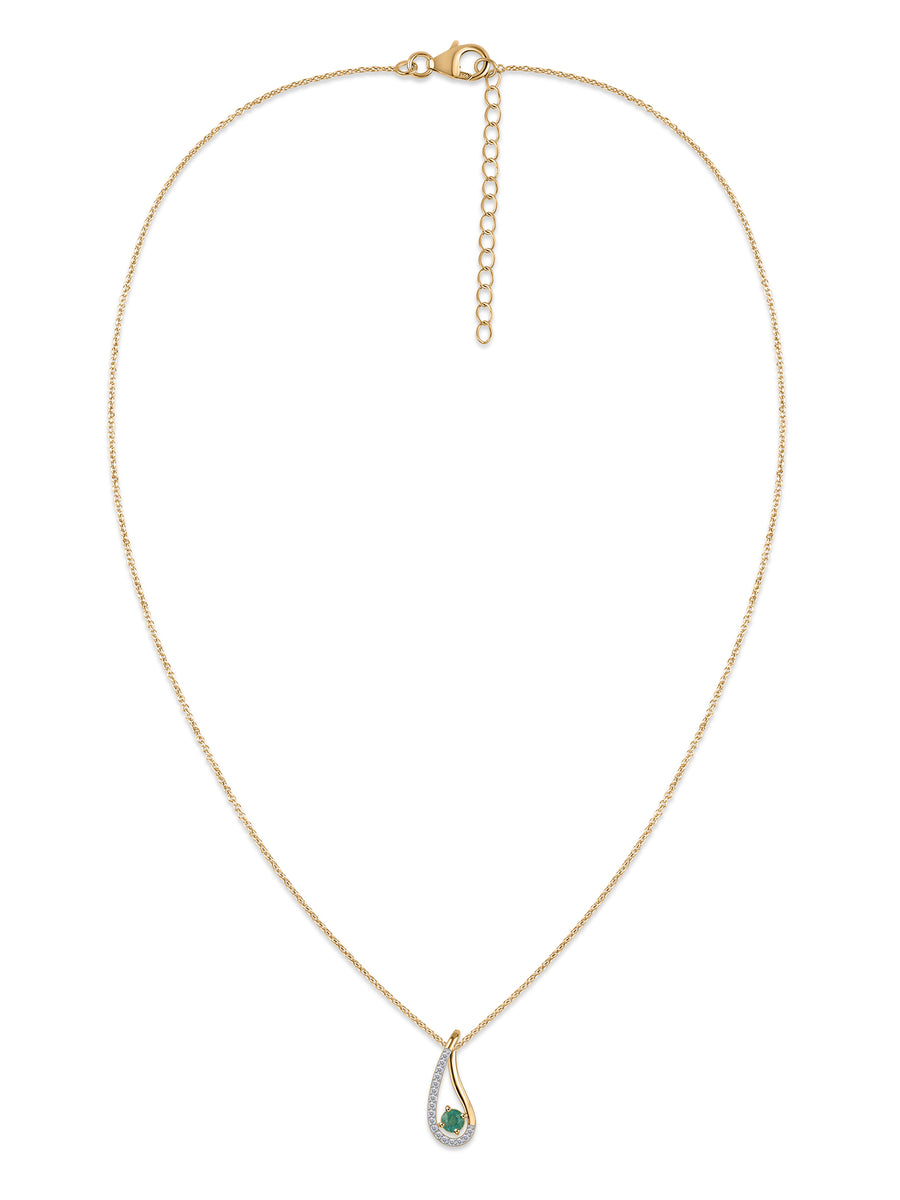 Natural Emerald Drop Pendant