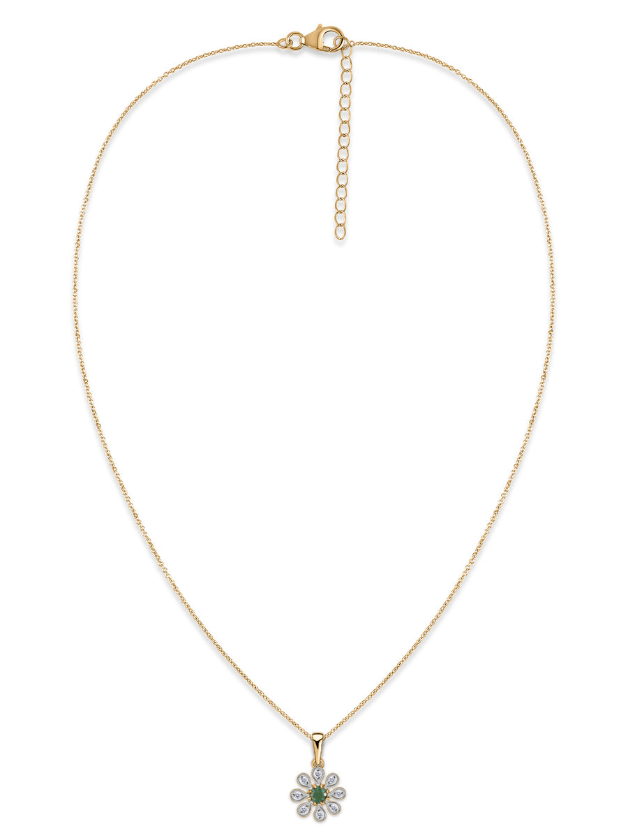 Natural Emerald Marigold Pendant