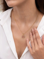 Modern Classic Ruby Pendant For Women