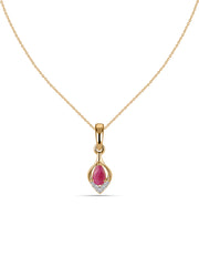 Eternity Drop Natural Ruby Pendant