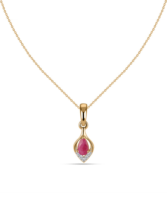 Eternity Drop Natural Ruby Pendant