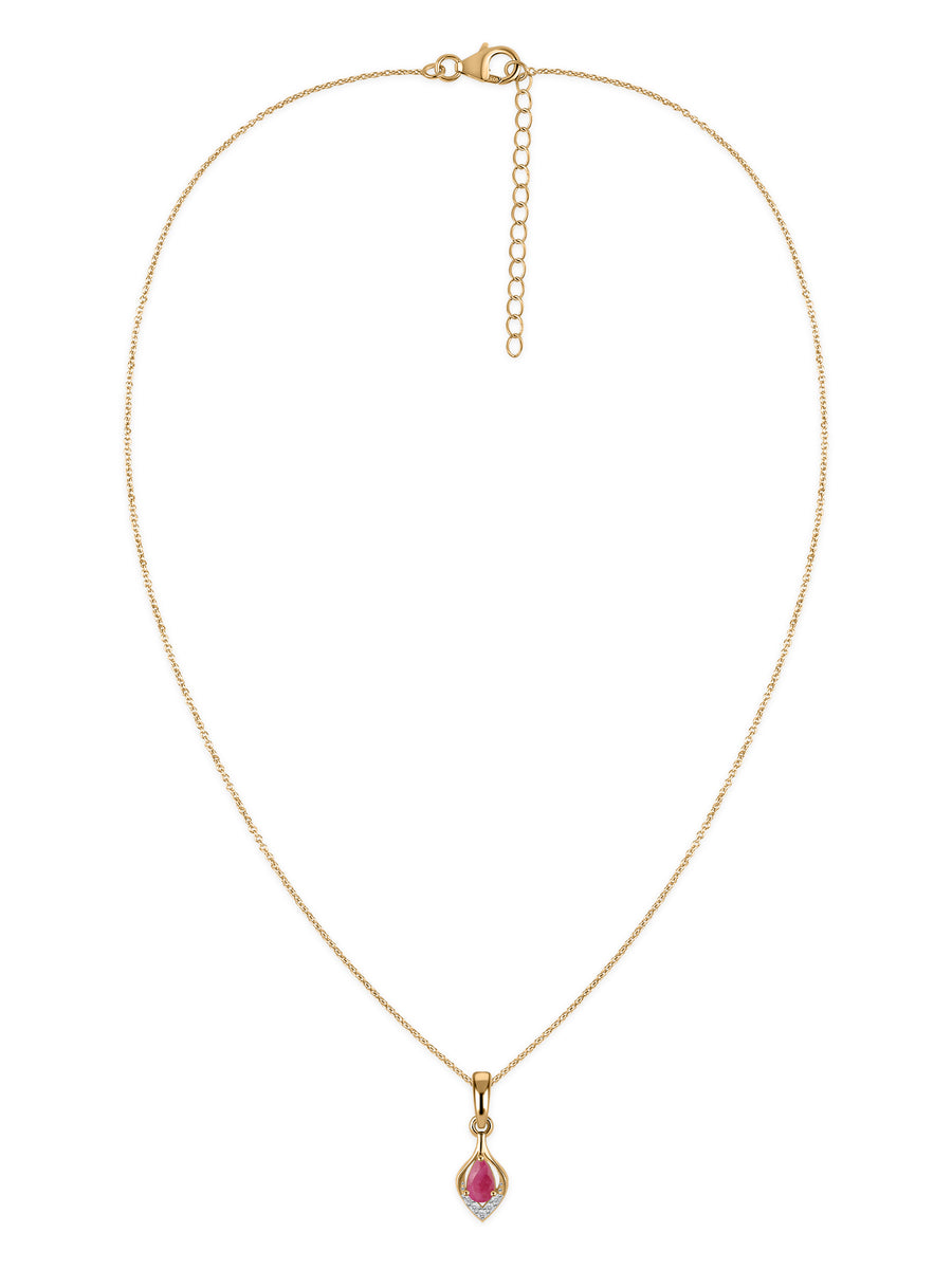 Eternity Drop Natural Ruby Pendant