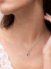 Blue Topaz Necklace For Her