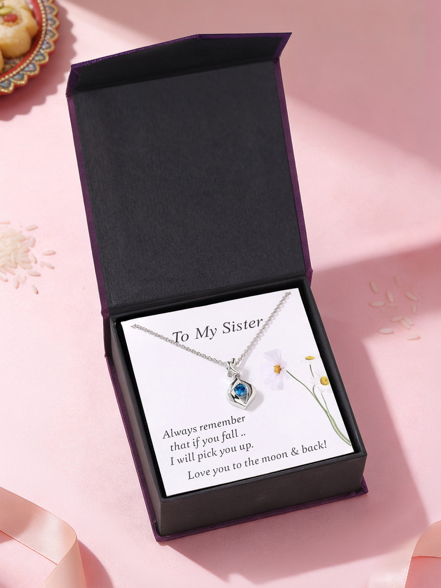 Blue Topaz Necklace For Her