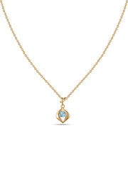Natural Swiss Blue Topaz Necklace