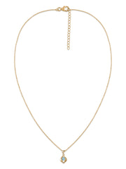 Natural Swiss Blue Topaz Necklace