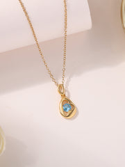 Natural Swiss Blue Beauty Pendant