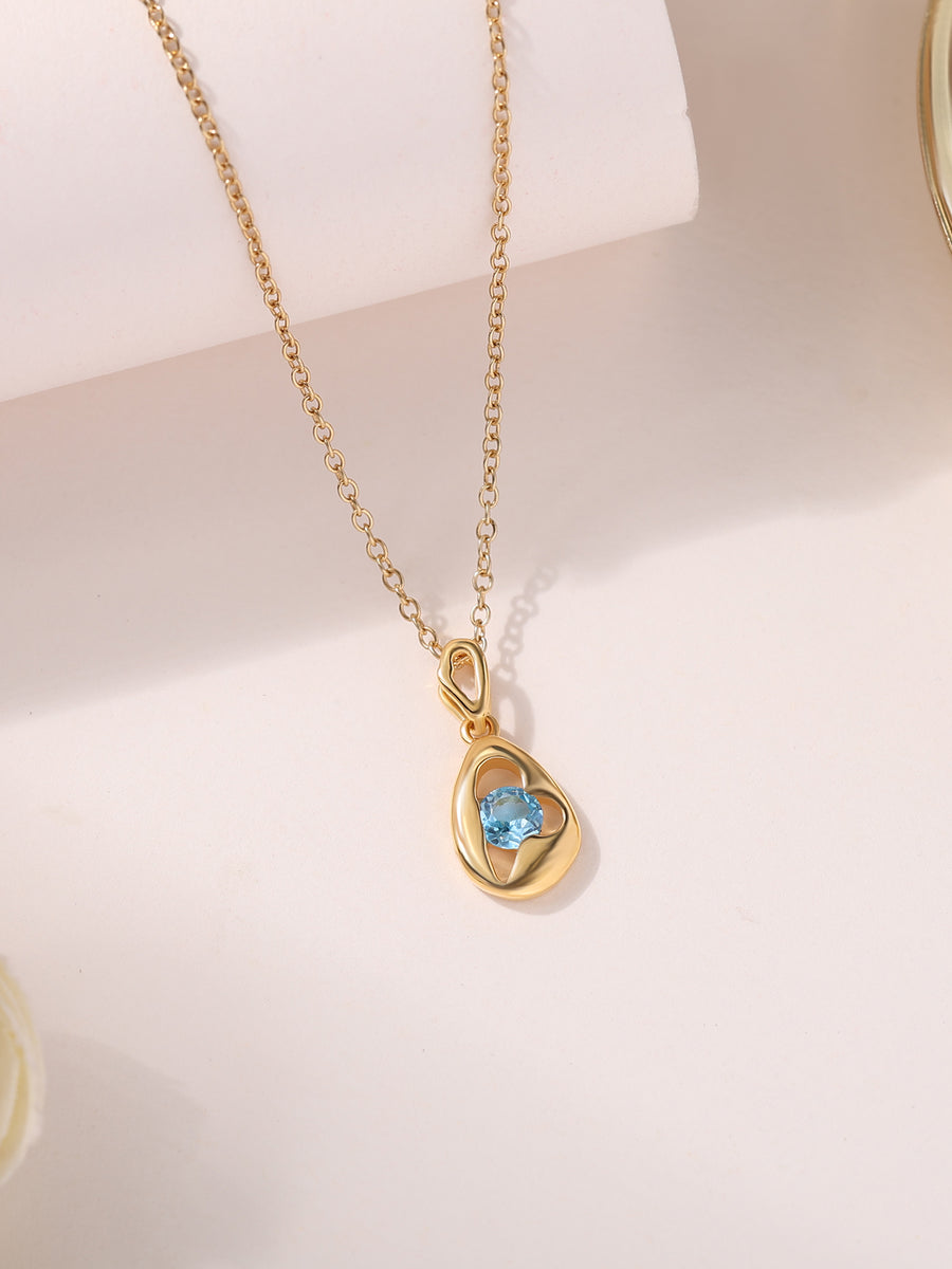 Natural Swiss Blue Beauty Pendant