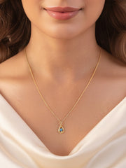 Natural Swiss Blue Beauty Pendant