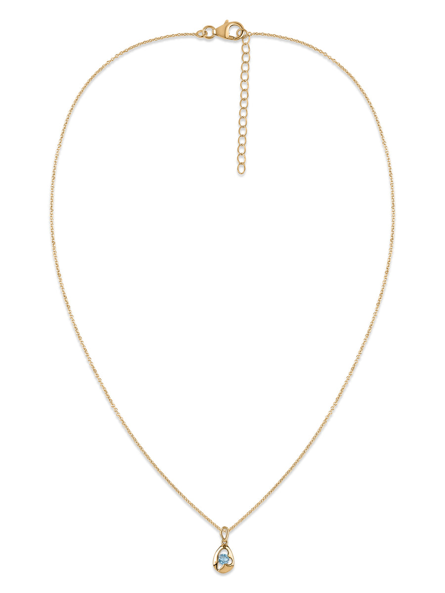 Natural Swiss Blue Beauty Pendant