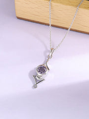 Natural Amethyst Necklace in Silver