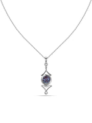 Regal Alexandrite Necklace in Silver