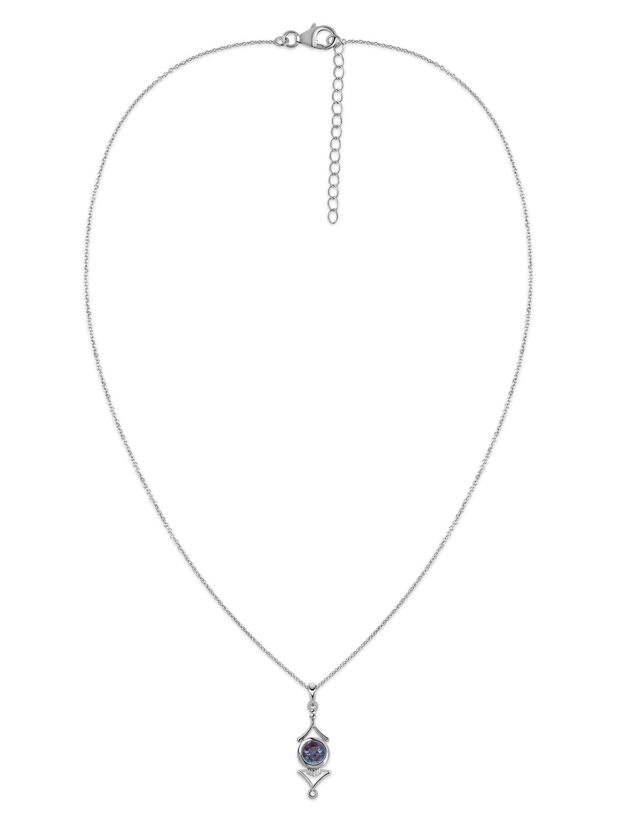 Regal Alexandrite Necklace in Silver