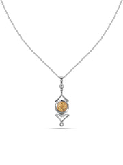 Regal Citrine Necklace in Silver