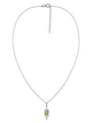 Regal Peridot Necklace in Silver