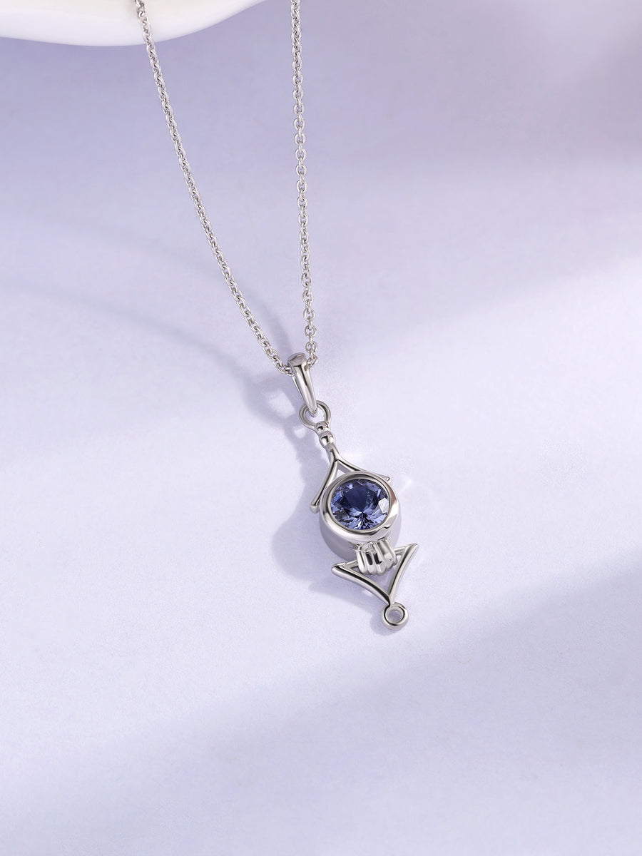 Natural Tanzanite Necklace in Silver